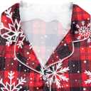 MNLYBABY Christmas Pajamas Set Women Set Long Sleeve Sleepwear Button Down 2 Piece Pjs Christmas Party Loungewear Nightwear (Red, S)