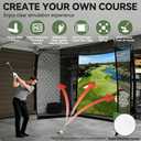 Golf Net with Simulator Impact Screen and Target Cloth, 10x8ft Golf Practice Net for Backyard, Portable Heavy Duty Golf Hitting Net for Outdoor Indoor