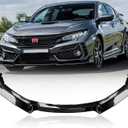 3Pcs Front Bumper Spoiler Lip for 2016-2020 Honda Civic Glossy Black Body Kits Spoiler