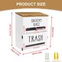 2 in 1 Trash Bag Dispenser, Double Wall Mounted,Wood Trash Bag Holder, used in kitchen, garage, laundry room, can store Environmentally friendly food bags and garbage bags (White)