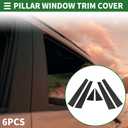 Motoforti Door Pillar Window Trim Anti Scratch Sticker Pillar Posts Door Outer Exterior Cover for Chevy Impala 2000-2005 Black Carbon Fiber Pattern
