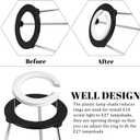 E27 to E14 Lamp Shade Adapter Ring, 12 Pack 42mm to 29mm Lampshade Converter Ring, White PP Plastic Light Shade Replacement Parts