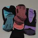 Hylaea Merino Wool Ski Socks, Cold Weather Socks for Snowboarding, Snow, Winter, Thermal Knee-high Warm Socks, Hunting (Large, Purple Red Green (3 Pairs))