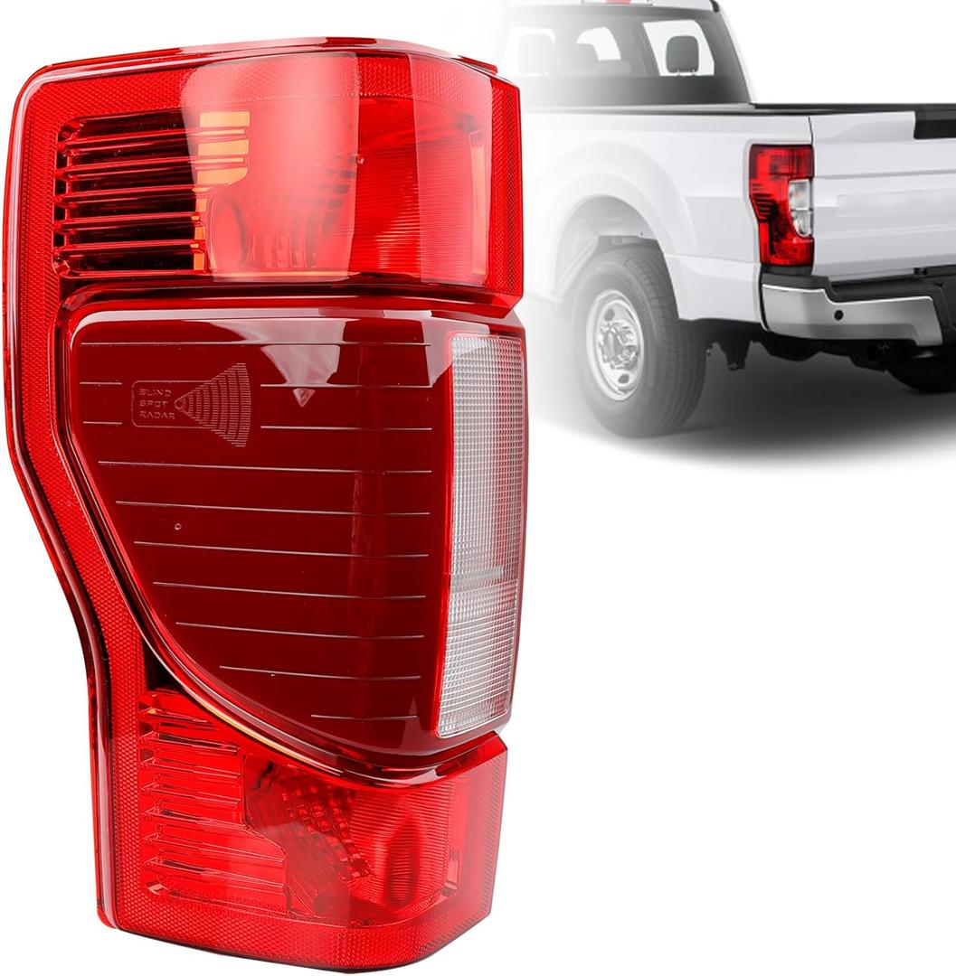 Tail Light Assembly Compatible with 2020 2021 2022 Ford F250 F350 F450 Super Duty - Taillights Replacement for LC3Z13404A and LC3Z13404D - Rear Brake Lamps Left Driver Side(w/Blind Spot Non-LED)