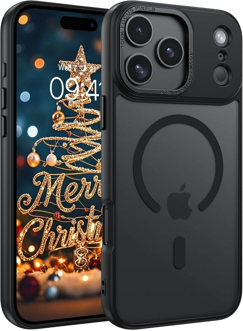 BENTOBEN for iPhone 17 Pro Max Case 2025, [Compatible with Magsafe] Translucent Matte Magnetic 17 Pro Max Phone Case Slim Thin Shockproof Women Men Protective Cases for iPhone 17 Pro Max, Black