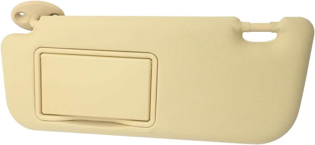 74320-02B21 74310-02K91 Left Driver Side Sun Visor, Replacement for Toyota Corolla 2014 2015 2016 2017 (Beige)