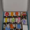 Number Train Set for 1 2 3 Year Olds, Educational Toy Cars for Toddlers, Montessori Learning Toys for Boys and Girls (Red)
