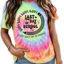Teacher Shirts Womens Bow Teacher Graphic Tees Cute Teacher Appreciation Gifts Shirt Summer Casual Short Sleeve Tops (L)