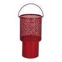 HD Designs Outdoors Metal Stamp Pattern Lantern - Red, 10 in 
10in Metal Lantern Red