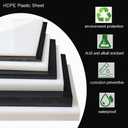High-Density Polyethylene (HDPE) Plastic Block 2" Thick - 4" x 12" HDPE Plastic Sheet for Machining,Home Improvements,DIY Projects(Black PE Block 1 PCS)
