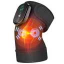 Heated Knee Massager Vibration Cordless Knee Brace 3-in-1 Heating Pad for Elbow Shoulder 3 Heat Levels and 3 Massage Heads Knee Brace Wrap Gifts for Mom Dad