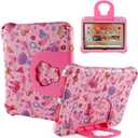 Fire HD 10 2023 2021 13th 11th Generation 11 inch Kid Pro Tablet Cover for Kids Boy Girl Cartoon Princess EVA Kid-Proof case with Stand Handle Shockproof Kid-Friendly Durable Case Toddlers (Pink)