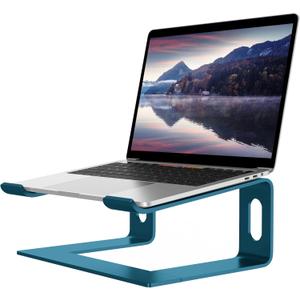 ALASHI Laptop Stand for Desk, Aluminum Computer Riser, Ergonomic Notebook Holder, Detachable Metal Laptops Elevator, PC Cooling Mount Support 10 to 15.6 Inches Notebook, Navy Blue