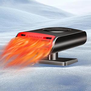 Car Heater, 12V 150W Portable Heater and Defroster with Dual Mode, Fast Defrosting Dash Heater Plug into Cigarette Lighter for All-Season Use
