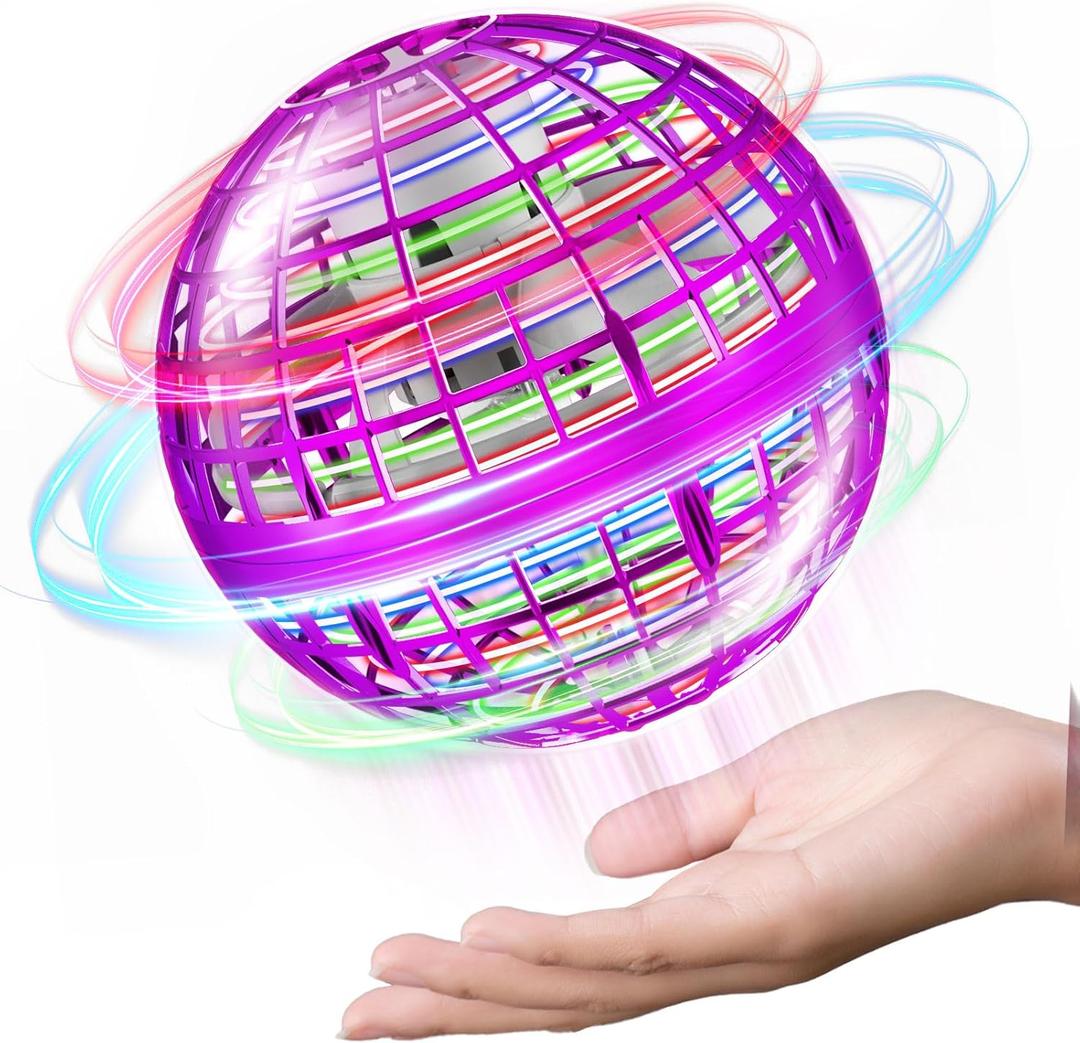 2025 Flying Orb Ball, Boomerang Hover Space Ball Flying Spinner, Orb Drone Orbit, Cool Toys Kids for 6 7 8 9 10+ Year Old Boys Girls Teens, Indoor Outdoor Toys (Pink)