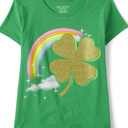 The Children's Place girls Lucky Girl Graphic Short Sleeve Tee L