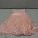 CMMCHAAH 0-6T Baby Girls Pageant Lace Embroidery Dresses Toddler Party Bowknot Tutu Gown Dress with Headwear 70 Without A Bow
