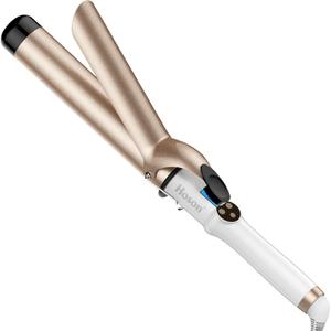 Hoson 1 1/2 Inch Curling Iron Large Barrel, 1.5 Inch Long Barrel Curling Wand Dual Voltage, Ceramic Tourmaline Coating with LCD Display, Glove Included