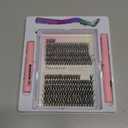 Pawotence Lash Extension Kit DIY 280pcs Lash Clusters Eyelash Extension Kit, 9-16mm 30D 40D Individual Lashes Kit with Lash Bond and Seal, Lash Tweezers for Self Use (30D&40D, 0.07D, 9-16mm, Kit)