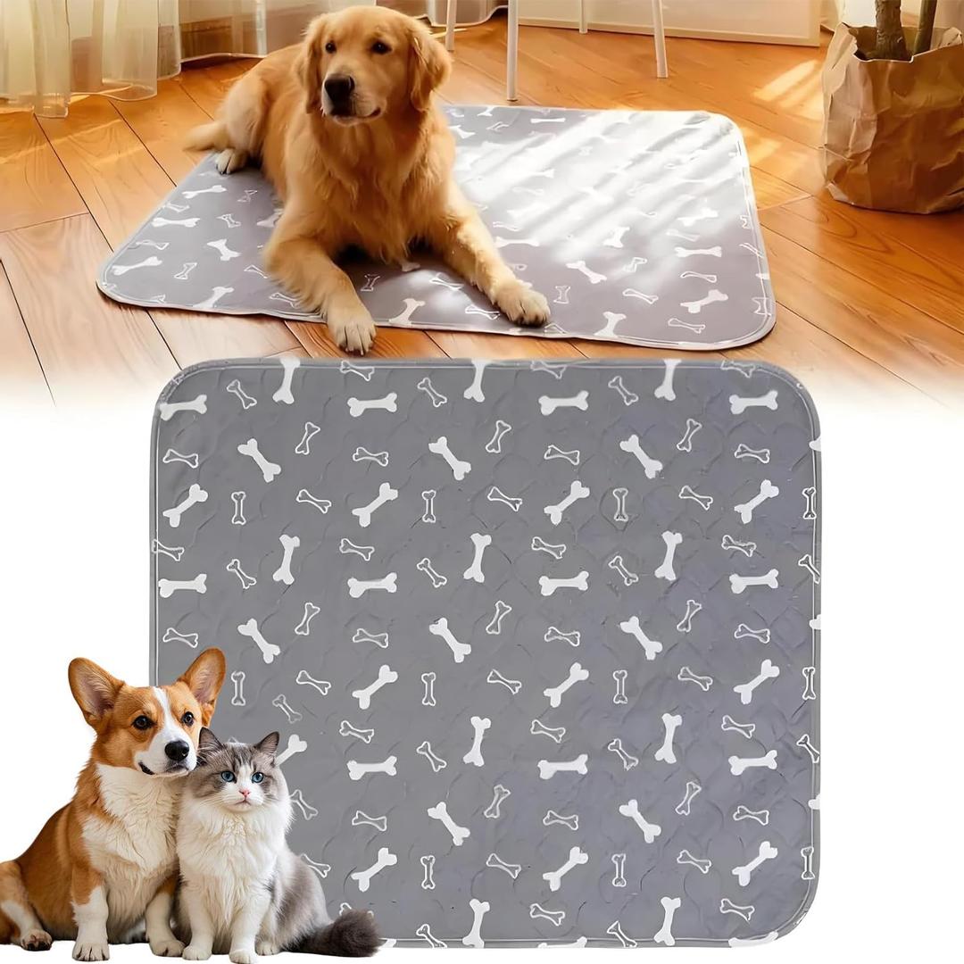 Puppy Pads with pheromones, Elite Pads for Cats, Washable Puppy Pads for Dogs and Cats, Leak-Proof & Anti-Slip Pet Training Pad for Home & Travel(Grey, L: 31.5"  27.6") (Gray)