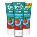 Tom's of Maine Natural Kid's Fluoride Free Toothpaste, Ages 2+, Silly Strawberry, 5.1 oz. 3Pack (Back In Original Formula)