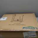 Loyoda Folding Walker with Tray, 5" Wheels Lightweight Walkers for Seniors and Adults, Supports Up to 350 Pounds, Adjustable Height, Compact Standard Walker, Silver