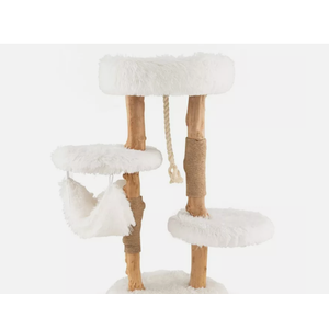5-Tier Cat Tree Tower Cat Climbing Stand With Scratching Posts and Hanging Rope