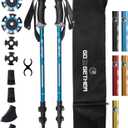 Aluminum Trekking Poles - Quick Adjustable Locks, Comfort Handle, Padded Strap, Snow Baskets - Walking Sticks Suitable for Hiking, Walking 