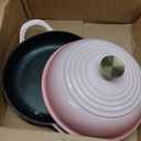 P&P CHEF Bread Dutch Oven for Sourdough, 5.5 Quart Enameled Cast Iron Dutch Oven Pot with Lid for Homemade Bread Baking, Easy to Clean & Even Heat, Pink