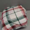 RUVANTI Flannel Sheets Queen Size - 100% Cotton Brushed Bed Sheet Sets - 88 x 101 inch - All Seasons Breathable & Super Soft - Warm & Cozy - 4 Pcs - Red & Green Cross