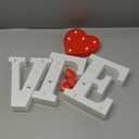 I LOVE U Light Up Letters,4Pcs Love Sign LED Lights Decor,Marquee Letters for Valentines Day Decorations,Anniversary,Special Night Party Decoration,Extra 300Pcs Rose Petals Included,Battery Powered