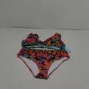 Hilinker Women's Leopard Bikini Swimsuits V Neck High Waisted 2 Piece Bathing Suits XL