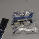 BLOEXCLU 4 Pack Progressive Multifocus Reading Glasses for Men Women TR90 Sports Style Anti-Blue Light Computer Readers (Black & Red & Grey & Transparent)