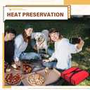 Mifoci 2 Pcs 20 x 20 x 6 Insulated Pizza Delivery Bag Pizza Warmer Bags Carrier Insulated Bags Hold 2-16" or 18" Boxes, for Catering Food Delivery, Restaurants, Cookouts(Red)