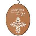 AEHIE Vintage Christian Fall Leaves Oval Wall Art Decor, Christian Fall Decor, Thanksgiving Maple Leaf Fall Cross Scripture Oval Wall Art for Home Bedroom Living Room, 11x8.5 Inch