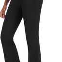 High Waisted Flare Leggings for Women with Pockets, Tummy Control Yoga Pants, Bootcut Workout Leggings