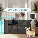 Retractable Baby Gate,Mesh Baby Gate or Mesh Dog Gate,34" Tall,Extends up to 55" Wide,Child Safety Gate for Doorways, Stairs, Hallways, Indoor or Outdoor