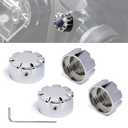 BAKAFOH Chrome Aluminum Shock Mounting Caps for Indian Scout 2018-2023,Scout Bobber 2018-2024 2025 2026 Shock Mount Nuts Protector Covers Accessories