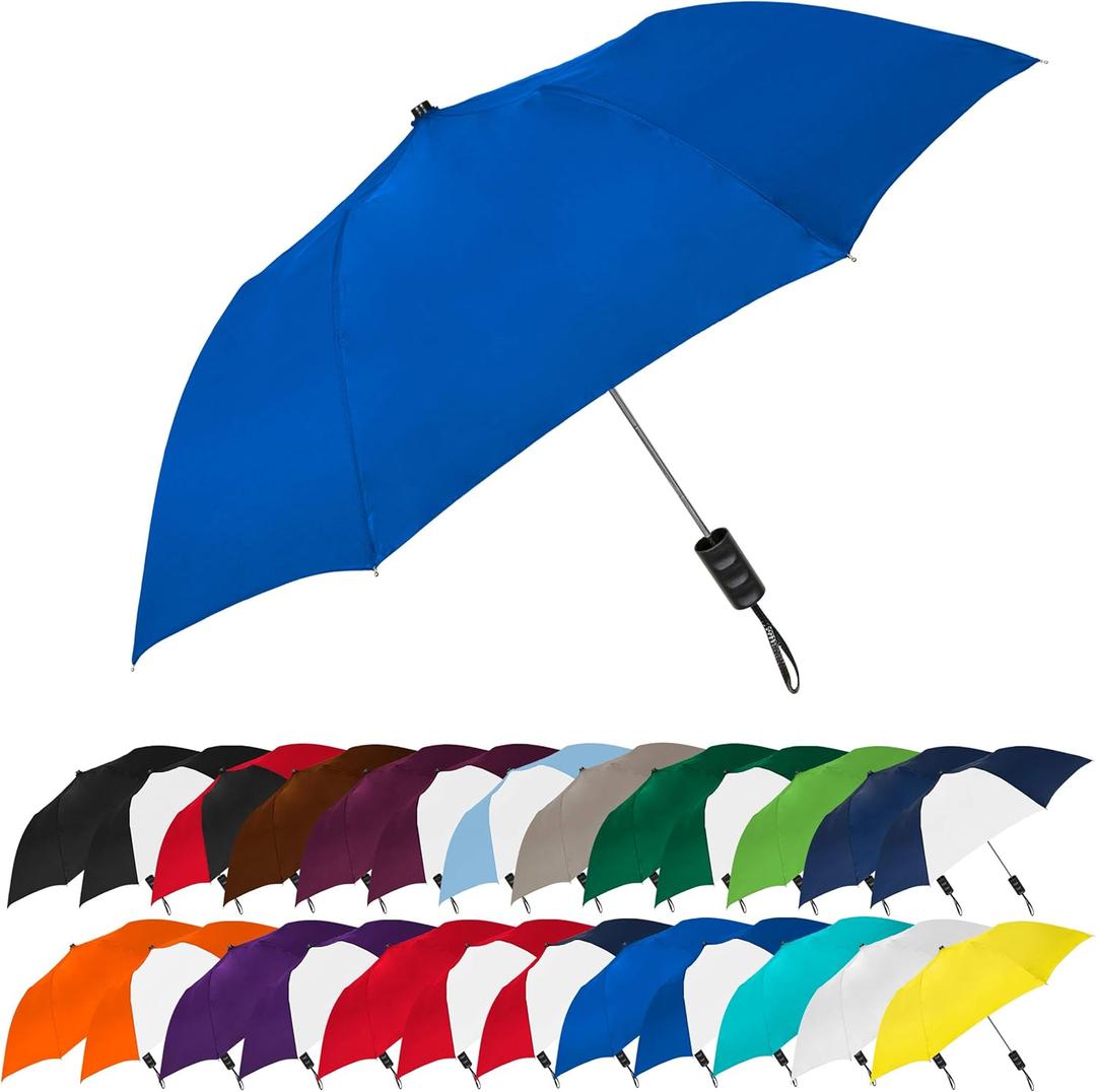 The Spectrum Popular Style 42" Automatic Open Compact Travel Umbrella for Rain, Wind & Sun, Sturdy Lightweight Small Portable Stick Umbrella for Men and Women (Royal Blue)