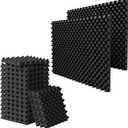 6 Pack 1.5"X12"X12" Acoustic Foam, Sound Proof Egg Crate Foam(Most Soundproofing Design), Upgraded Acoustic Panels, Fire-Retardent Sound Proof Foam Panels for Walls, Doors, Sound Foam Made by WVOVW