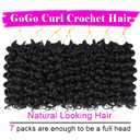 7 Packs GoGo Curl Crochet Hair 12 Inch Short Curly Crochet Hair for Women Beach Curl Water Wave Deep Twist Crochet Braids Synthetic Braiding Hair Extensions (12 Inch, 1B)