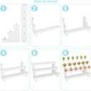 2 Pack Wood Cake Pop Stands for Display 3 Tier White Wooden Lollipop Holders 17 Hole Sucker Stand for Dessert Table for Wedding, Birthday Party Fit 0.16" / 4mm Lollipop Sticks