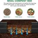DIIYIV Galvanized Raised Garden Bed Kit Outdoor Patio,6x3x2ft Large Rectangular Metal Planter Boxes,Deep Root Box Planter for Gardening,Vegetables,Flowers,Herbs-Black
