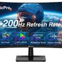 ArcticPro 34inch 200Hz Curved Gaming Monitor, WQHD 3440 * 1440p Computer Monitor, 1ms MPRT, Adaptive sync, 3000:1, 3-Sided Frameless, Ultra Slim, 122% sRGB, Bluelight Filter, HDMI(TMDS)& DP Ports