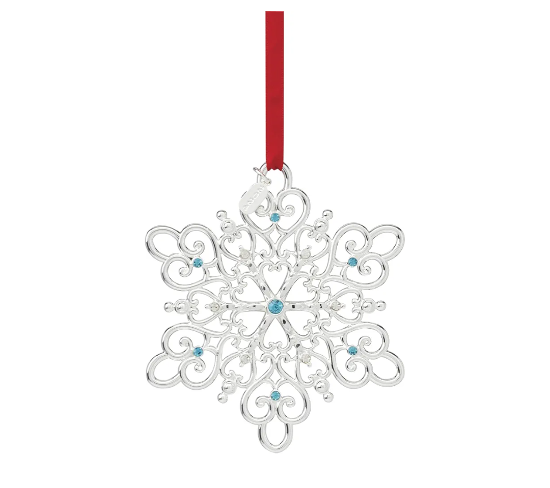 Lenox 895948 2024 Snow Majesty Ornament, 20th Edition, Christmas