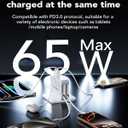 65W for MacBook Pro Charger,5-in-1 Retractable Wall Charger Plug for iPhone 17, Dual 3.94 ft PD USB C Cable&3 Ports, Fast Charging Block for Mac Book Pro/Air, M1 M2 M3 M4 M5, iPad Pro,Galaxy,Pixel