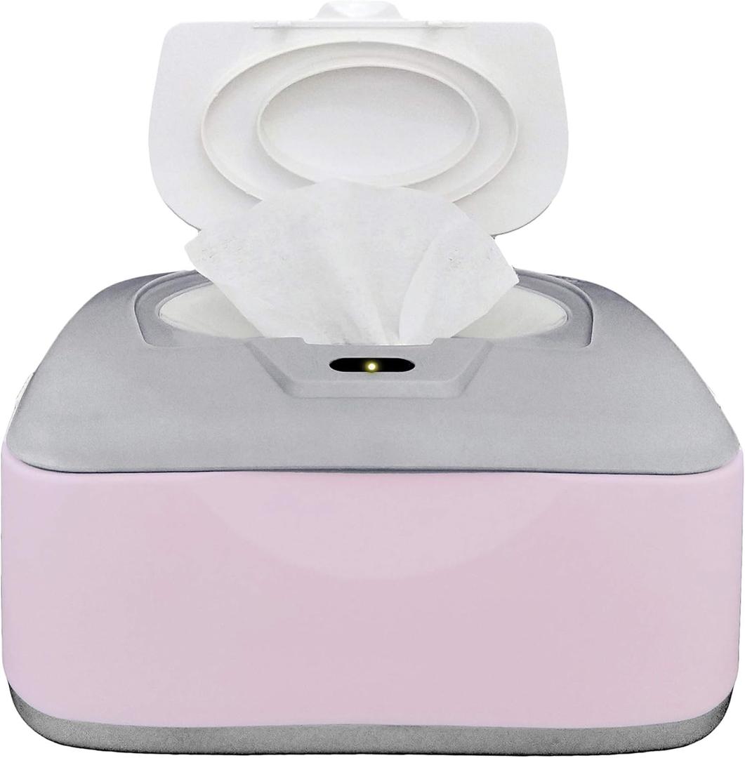 Baby Wet Wipes Warmer & Dispenser, Holder and Case - Purple, Playful/Cute, with Easy Press On/Off Switch, Holds 100 Wipes, Worldwide Use