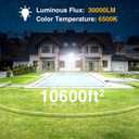 Onforu 300W Flood Lights Outdoor,30000lm Bright LED Work Light with Plug,Daylight White LED Stadium Lighrs,IP66 Waterproof Security Yard Lights for Yard Garage Stadium 2 Pack, normal