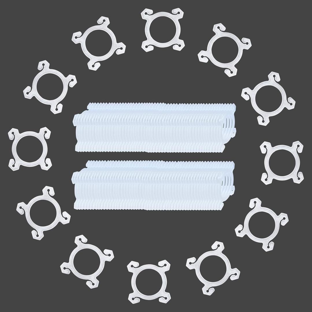 YALLOVE Balloon Clips, 150 Pack Balloon Quads for Balloon Stand, Balloon Holder for Birthday Baby Shower Party Decoration, White