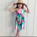 Vieille Toddler Girls Summer Sling Dress Tie Straps Sleeveless Casual Beach Sundress with Pockets 2-6 Years